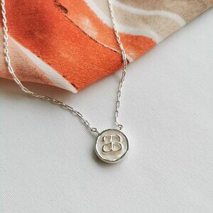 Alicia Bonnie - Coin of Fortune - Silver Mother of Pearl Pendant Necklace